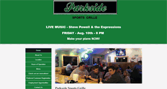 Desktop Screenshot of parksidesportsgrille.com