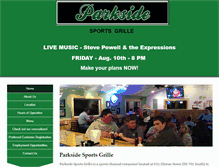 Tablet Screenshot of parksidesportsgrille.com